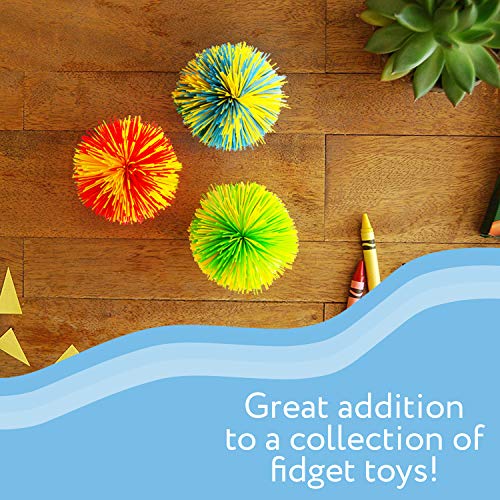 IMPRESA Monkey Stringy Balls 3-Pack: Silicone Stress Balls with Strings for Fidgeting and Sensory Play