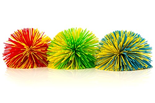 IMPRESA Monkey Stringy Balls 3-Pack: Silicone Stress Balls with Strings for Fidgeting and Sensory Play