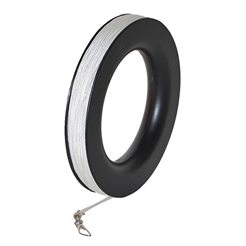 In the Breeze Braided Kite Line, 100 lb x 300 ft, Black, with Snap Swivel