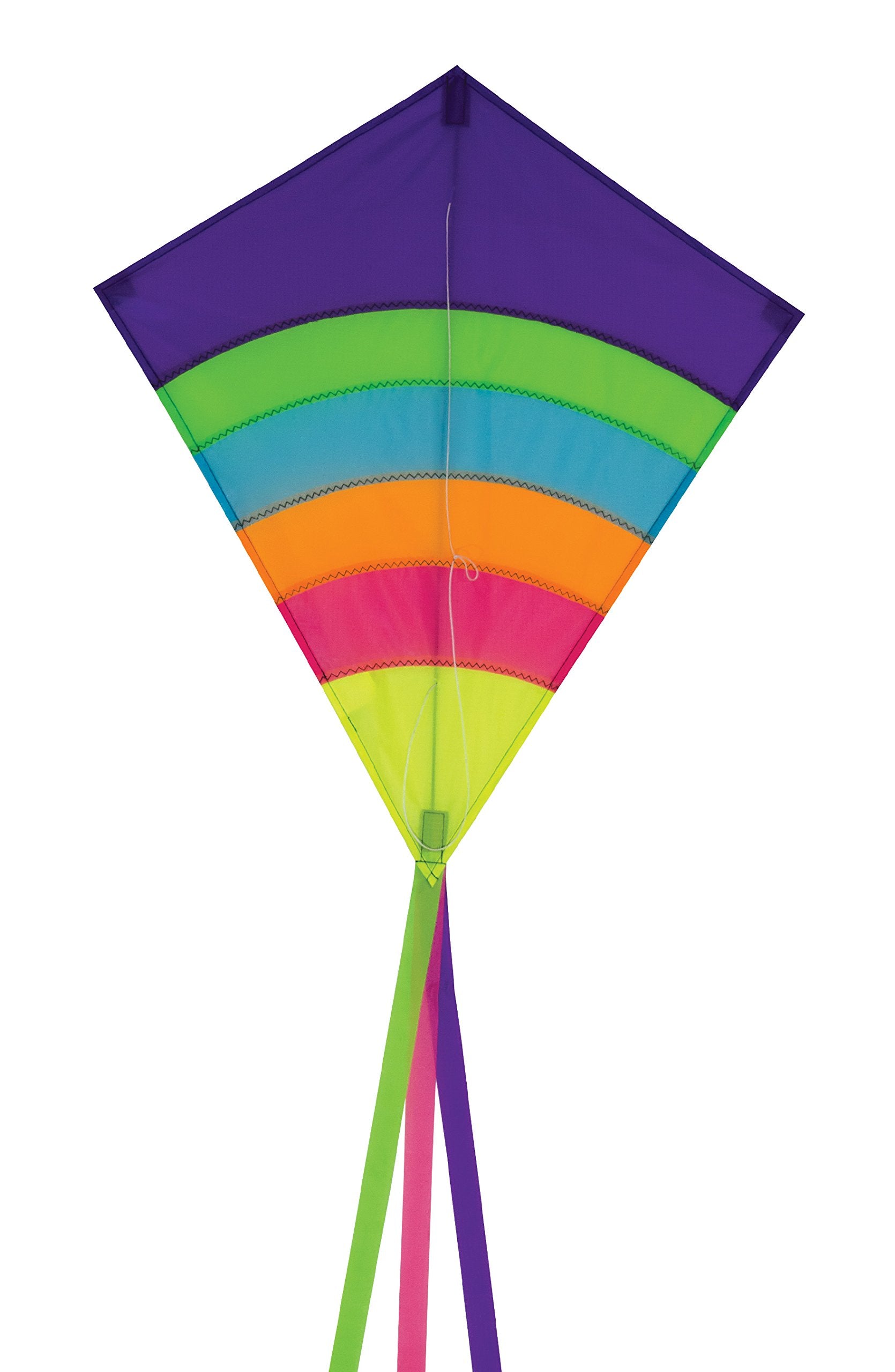In the Breeze Neon Arch Diamond Kite - 27 inch with Color Tails and Winder
