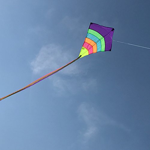 In the Breeze Neon Arch Diamond Kite - 27 inch with Color Tails and Winder