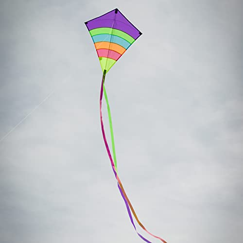 In the Breeze Neon Arch Diamond Kite - 27 inch with Color Tails and Winder