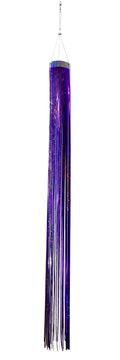In the Breeze Purple Holographic Mylar Windsock – 51" Long, Weather-Resistant Garden Deterrent