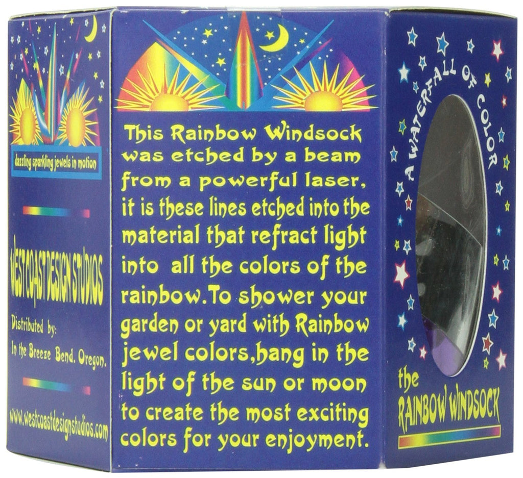 In the Breeze Purple Holographic Mylar Windsock – 51" Long, Weather-Resistant Garden Deterrent