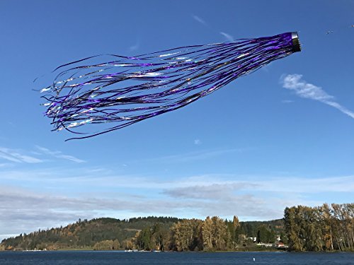 In the Breeze Purple Holographic Mylar Windsock – 51" Long, Weather-Resistant Garden Deterrent