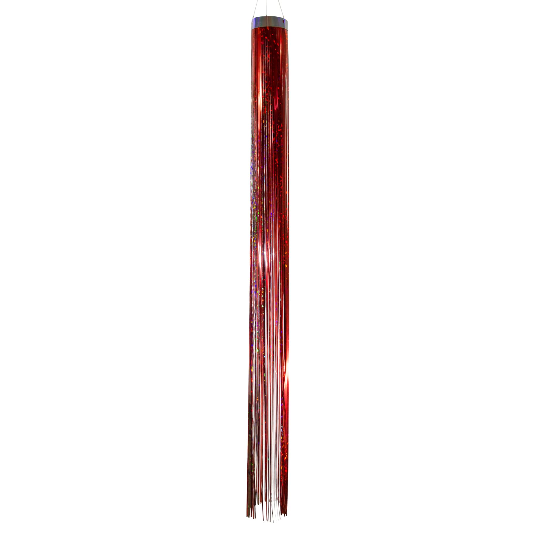 In the Breeze Red Holographic Mylar Windsock - 4 x 51 in, No Assembly Needed