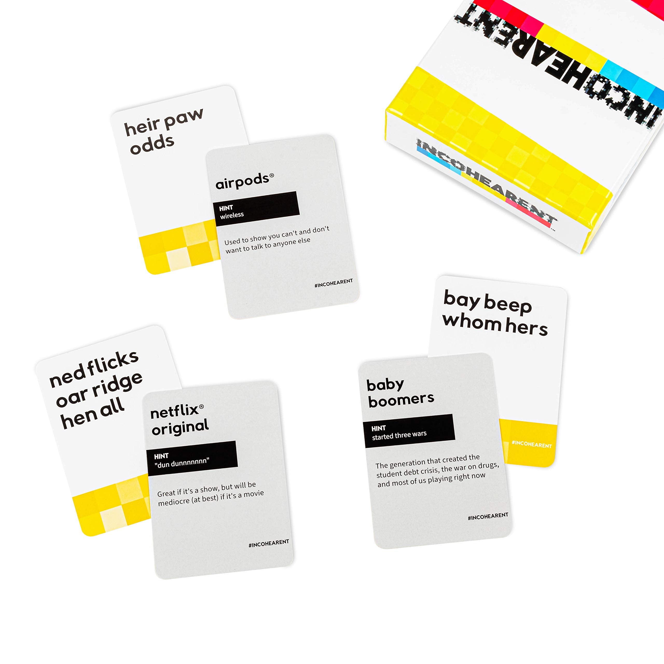 Incohearent Fresh Phrases Expansion Pack – 180 New Gibberish Cards for the Core Game