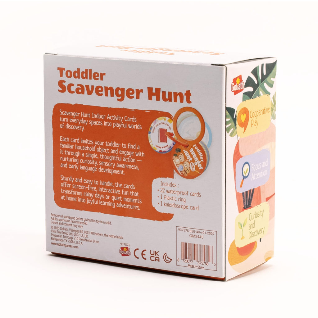 Indoor Scavenger Hunt Cards for Toddlers | 22 Waterproof Cards with Kaleidoscope Lens | Ages 2+