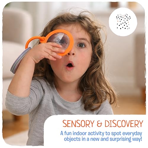 Indoor Scavenger Hunt Cards for Toddlers | 22 Waterproof Cards with Kaleidoscope Lens | Ages 2+