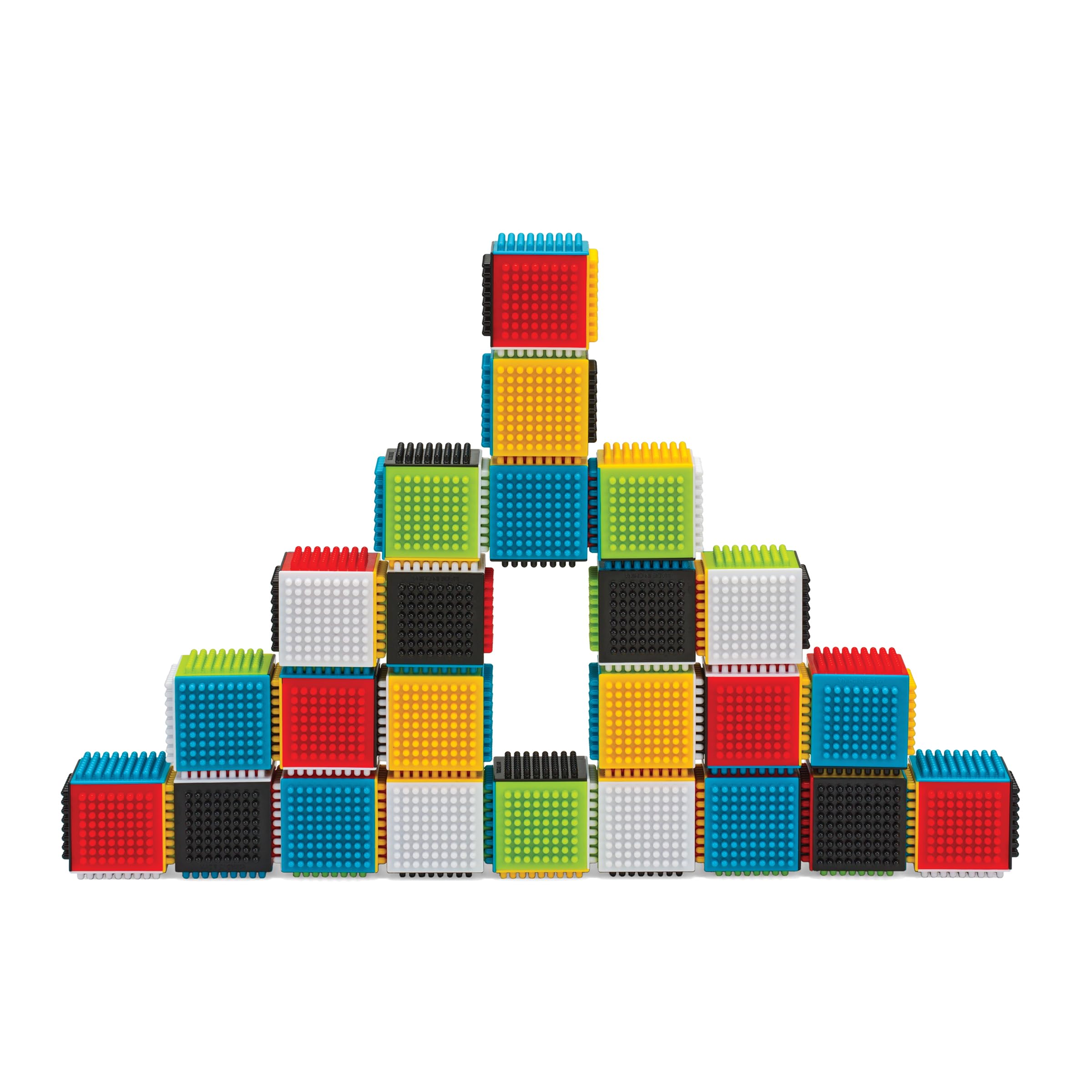 Infantino Press & Stay Sensory Blocks - 24-Piece Stacking Toy for Babies 12+ Months