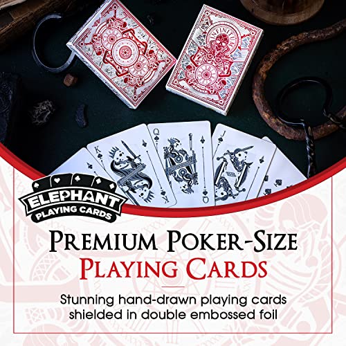 Infinitum Playing Cards by Elephant Playing Cards – Unique Illustrations, Premium Poker Deck with Free Game eBook