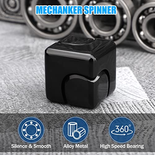 Infinity Gear 2-in-1 Fidget Cube Spinner - Metal Transformable Top for Stress Relief and Focus
