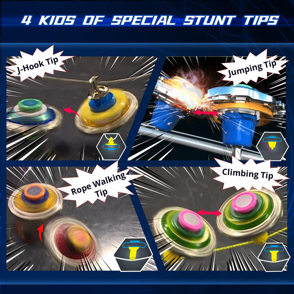 Infinity Nado Fiery Flame Red Spinning Top Battle Set with Launcher - Toy Gift for Kids Ages 5-10