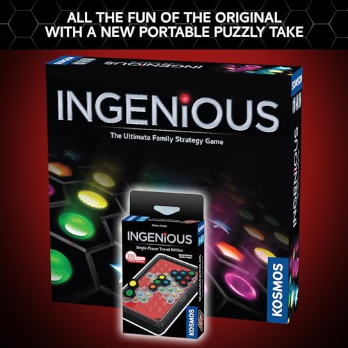 Ingenious: Single-Player Travel Edition – Hex Tile Puzzle Game with 200 Challenges, Ages 8+