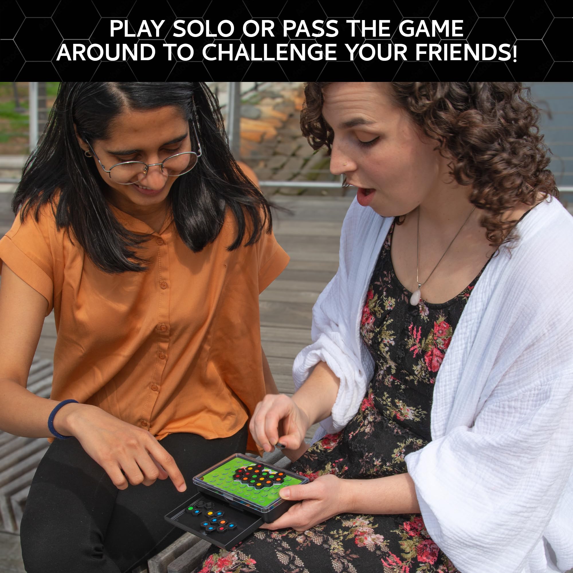 Ingenious: Single-Player Travel Edition – Hex Tile Puzzle Game with 200 Challenges, Ages 8+