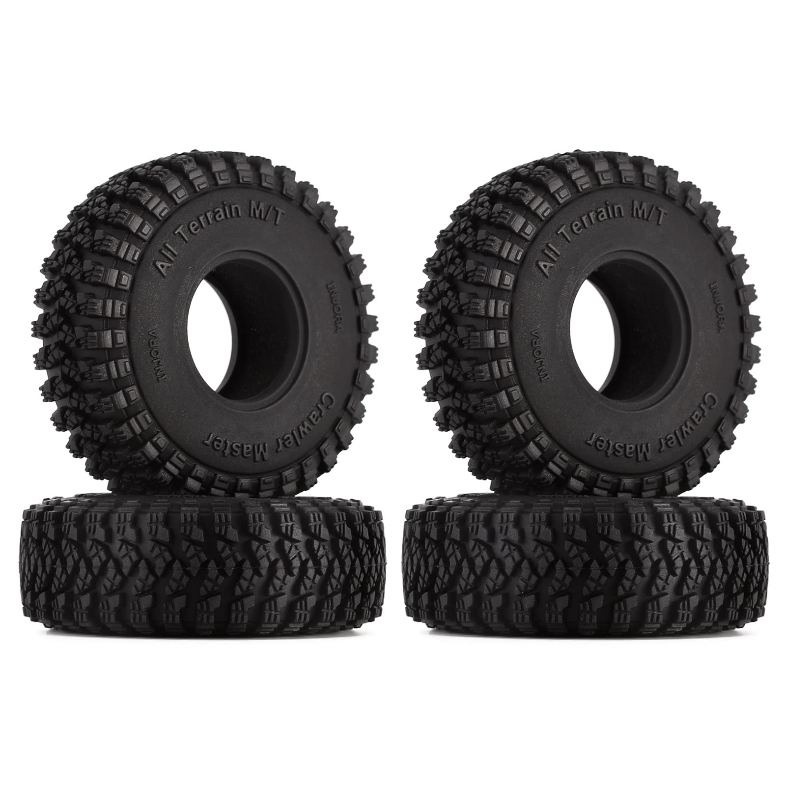 INJORA 1.0 S5 All Terrain Crawler Tires 58x20mm for TRX4M SCX24 FCX24 AX24 (T1008)