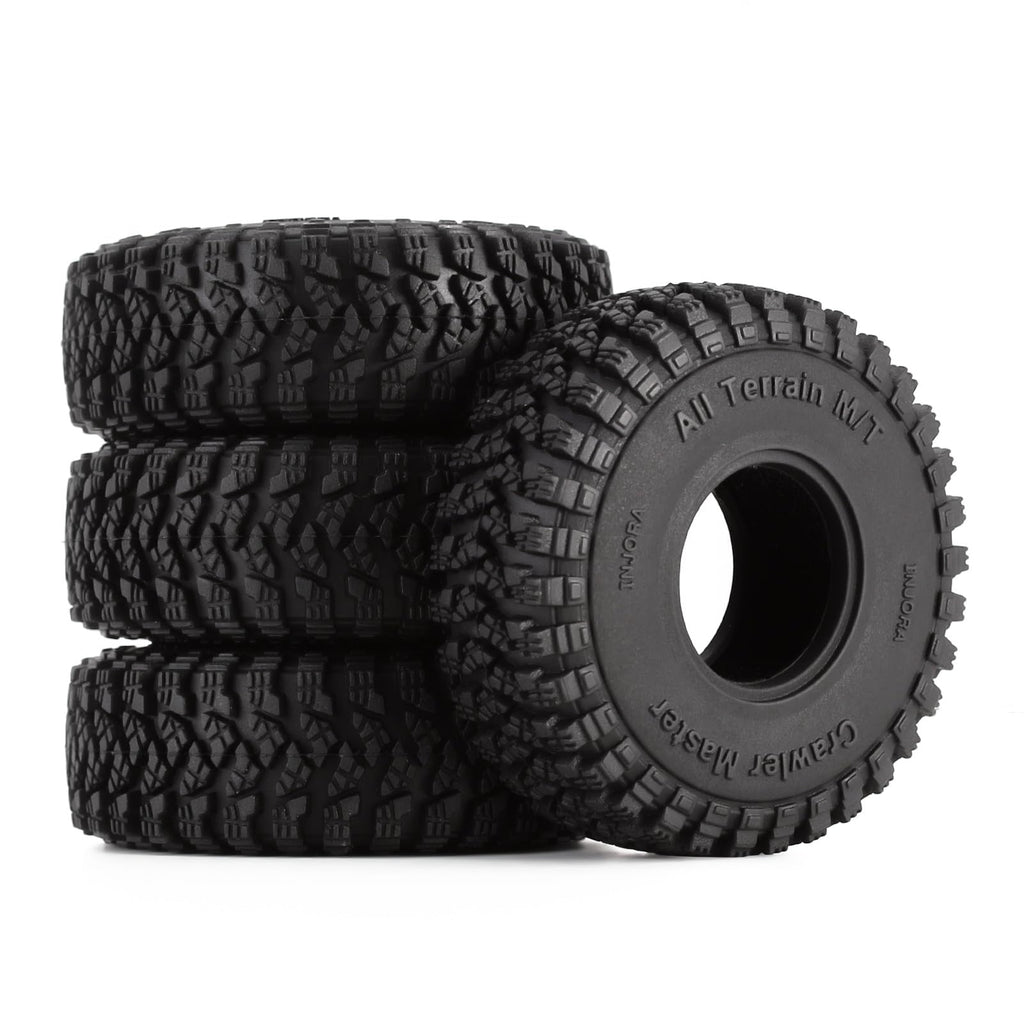 INJORA 1.0 S5 All Terrain Crawler Tires 58x20mm for TRX4M SCX24 FCX24 AX24 (T1008)