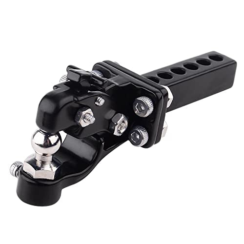 INJORA 1/10 RC Tow Hook Drop Hitch Receiver - Metal, Black for TRX4 Axial SCX10 (No Ball Buckle)