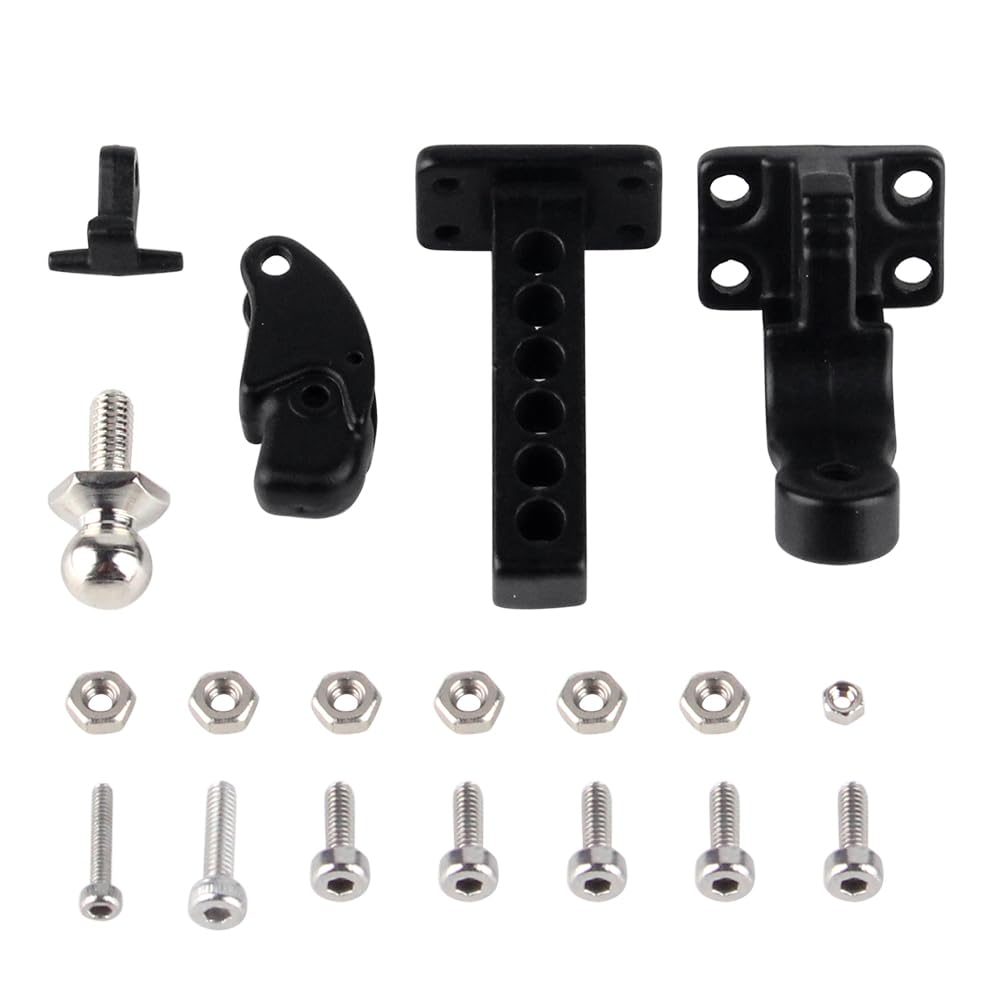 INJORA 1/10 RC Tow Hook Drop Hitch Receiver - Metal, Black for TRX4 Axial SCX10 (No Ball Buckle)