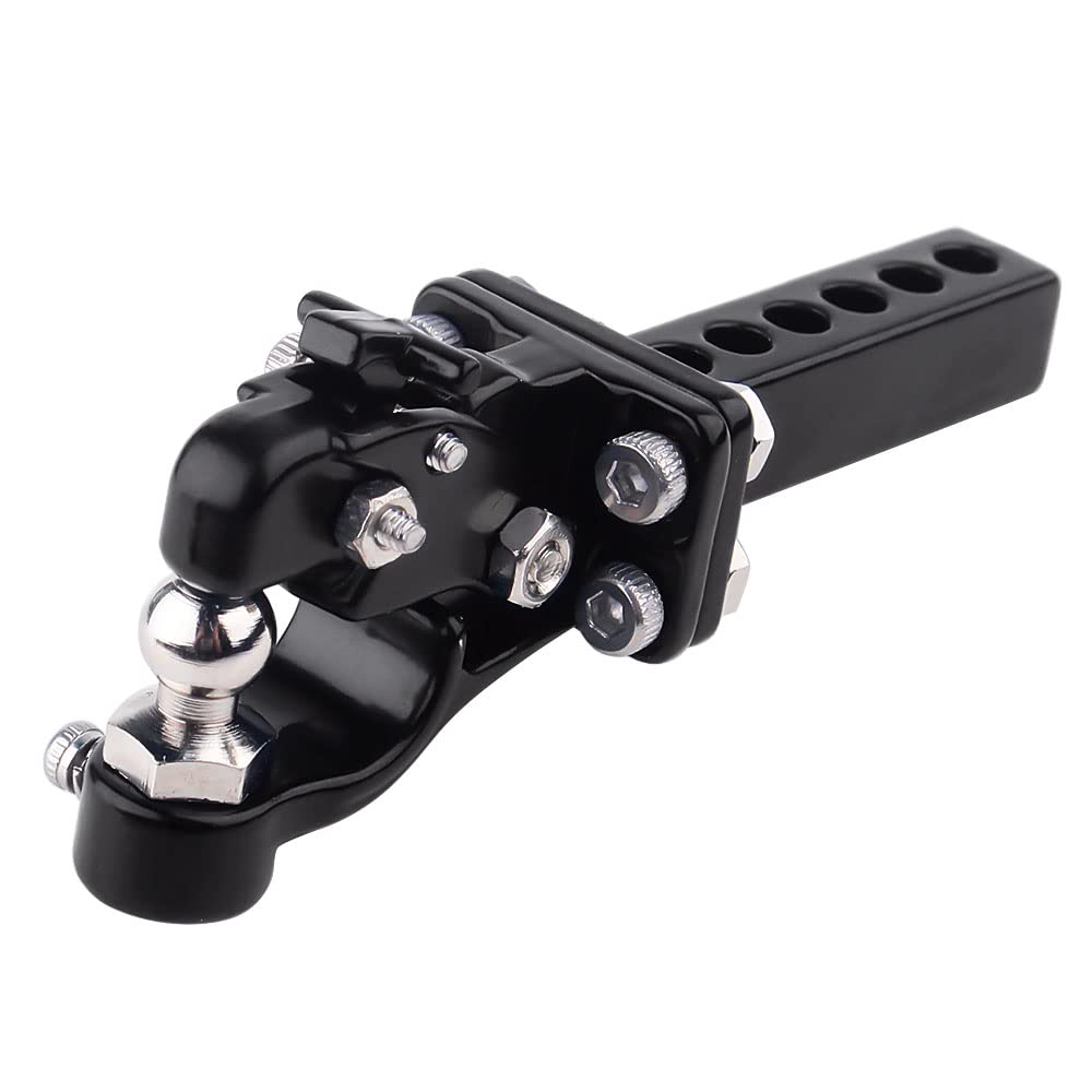 INJORA 1/10 RC Tow Hook Drop Hitch Receiver - Metal, Black for TRX4 Axial SCX10 (No Ball Buckle)