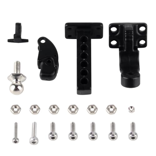 INJORA 1/10 RC Tow Hook Drop Hitch Receiver - Metal, Black for TRX4 Axial SCX10 (No Ball Buckle)