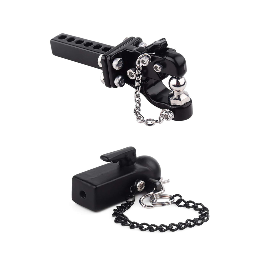 INJORA 1/10 Scale RC Tow Hook Drop Hitch Receiver for Traxxas TRX4 Axial SCX10 90046 with Ball Buckle