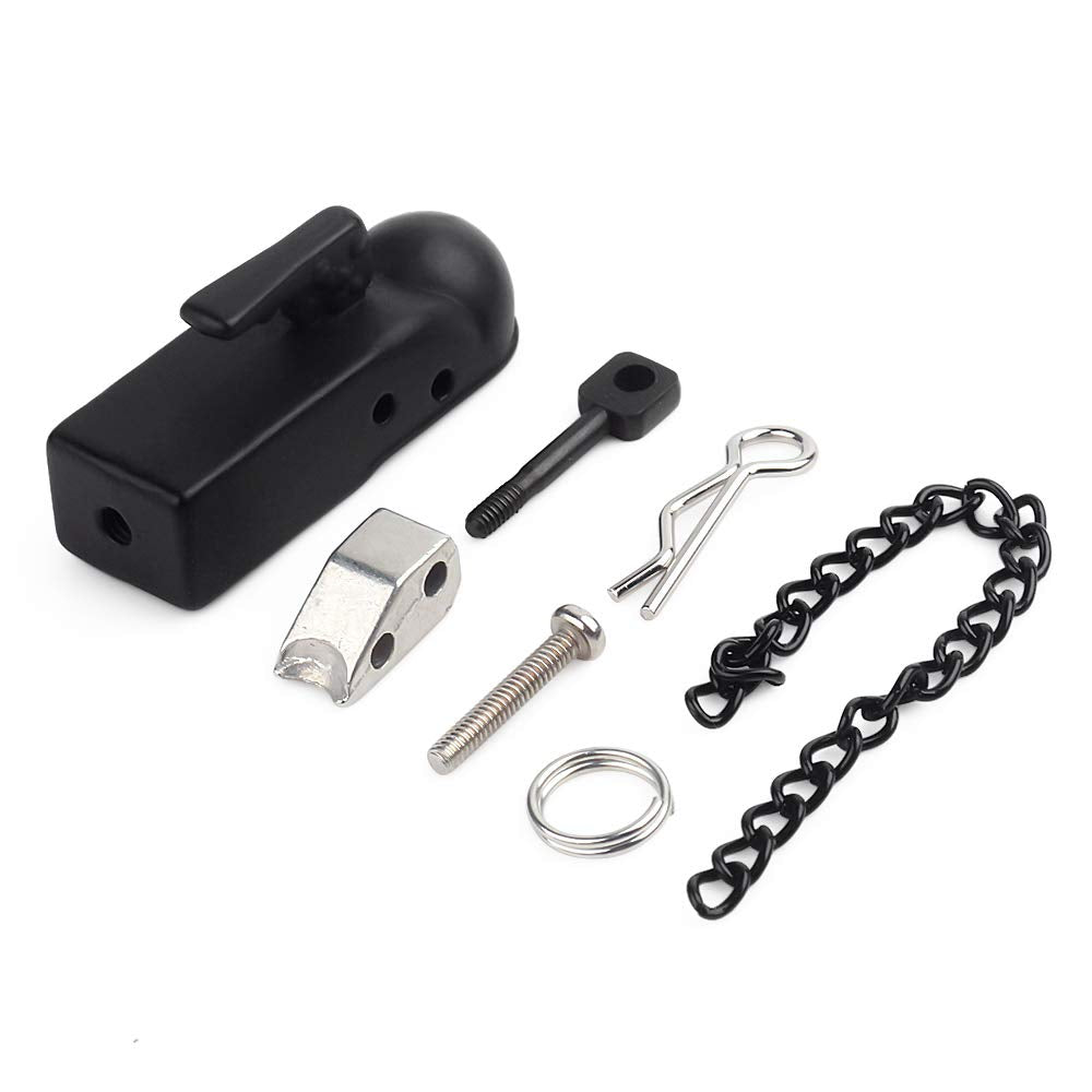 INJORA 1/10 Scale RC Tow Hook Drop Hitch Receiver for Traxxas TRX4 Axial SCX10 90046 with Ball Buckle
