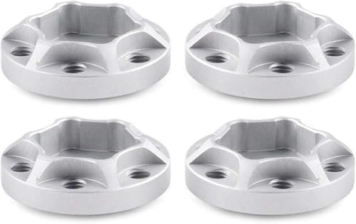 INJORA 12mm Wheel Hex Hub Set 4pcs (Silver 6mm) for 1/10 RC Crawler SCX10 TRX4 D90