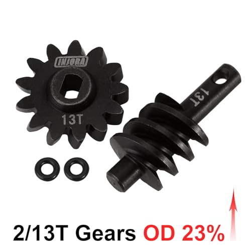 INJORA 13T Steel Overdrive Gears for SCX24 AX24 RC Crawler Differential Upgrade