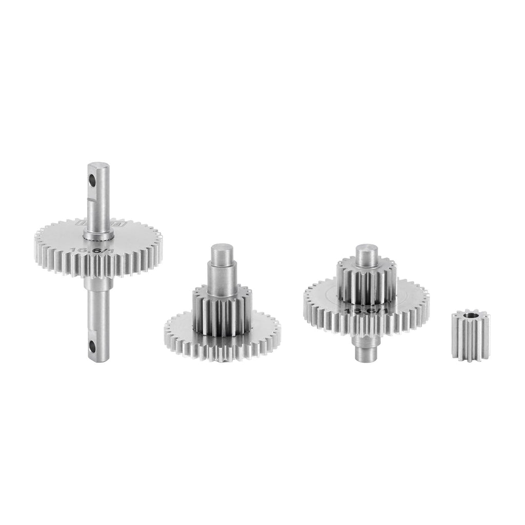 INJORA 15g Stainless Steel 16.6:1 Transmission Gear Pinion Set for TRX4M 1/18 RC Crawler