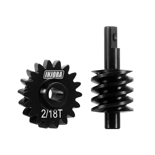 INJORA 18T Underdrive Worm Differential Steel Gears for Axial SCX24 RC Crawler Upgrade