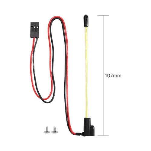 INJORA 2-Pack Green LED Whip Light Bottom Fixed for 1/18 TRX4M 1/24 RC Crawlers