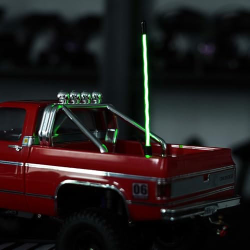 INJORA 2-Pack Green LED Whip Light Bottom Fixed for 1/18 TRX4M 1/24 RC Crawlers