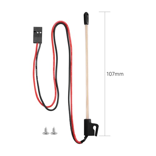 INJORA 2-Pack Ice Blue LED Whip Lights for 1/18 1/24 RC Crawlers (Side Fixed)