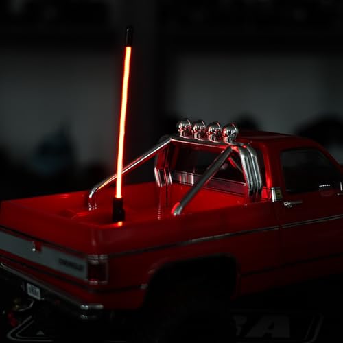 INJORA 2-Pack LED Whip Light for 1/18 & 1/24 RC Crawlers - 4 Colors (Red)