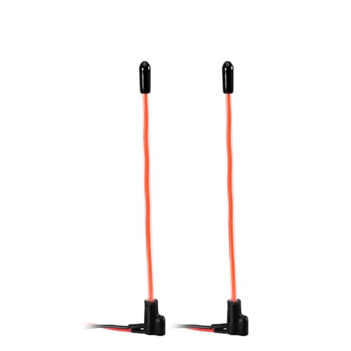INJORA 2-Pack LED Whip Light for 1/18 & 1/24 RC Crawlers - 4 Colors (Red)