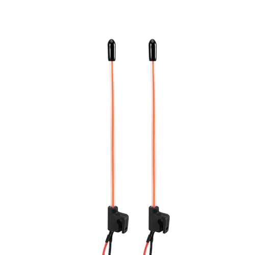 INJORA 2PCS Red LED Whip Lights for SCX24 & TRX4M 1/18 1/24 RC Crawlers
