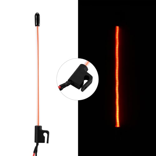 INJORA 2PCS Red LED Whip Lights for SCX24 & TRX4M 1/18 1/24 RC Crawlers