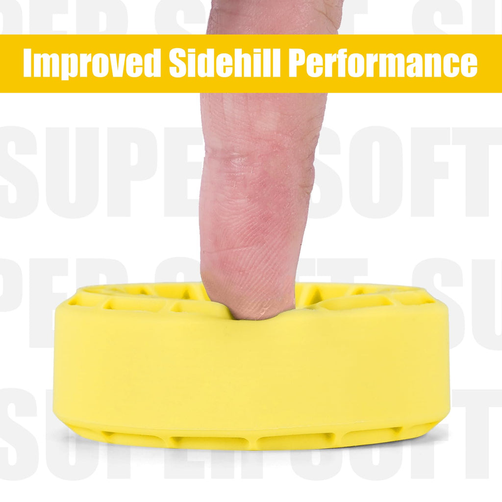 INJORA 4-Pack Silicone Rubber Tire Inserts for 1.0" RC Crawler Tires - Super Soft Yellow (56-58mm x 22-24mm)