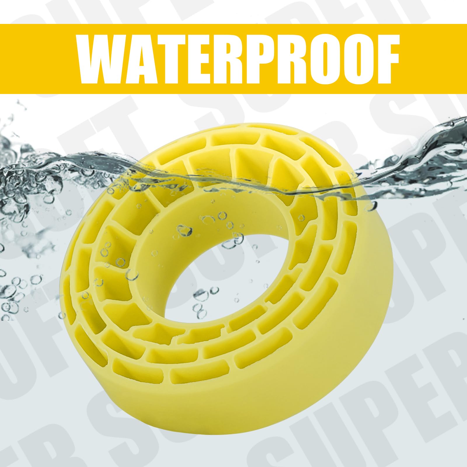 INJORA 4-Pack Silicone Rubber Tire Inserts for 1.0" RC Crawler Tires - Super Soft Yellow (56-58mm x 22-24mm)