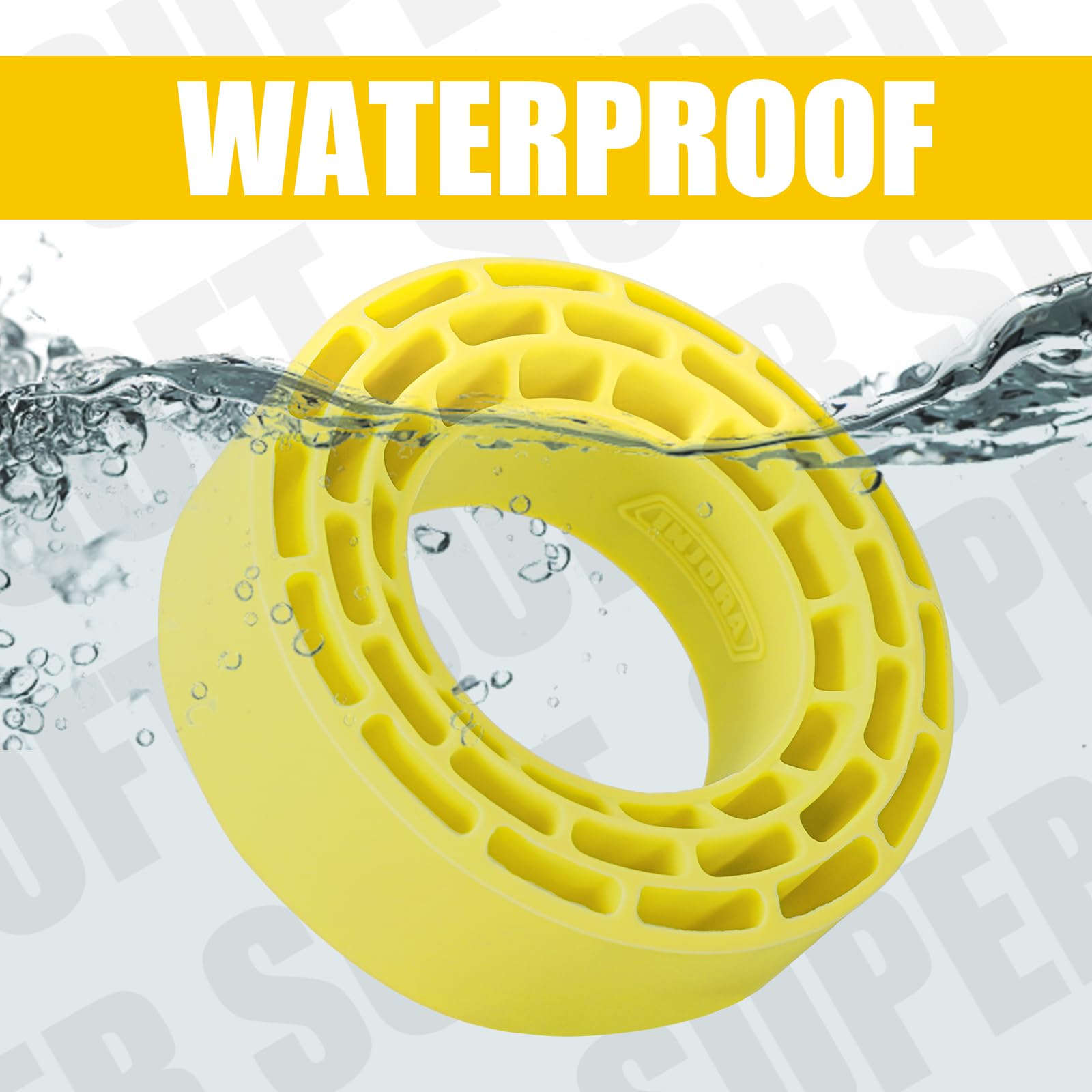 INJORA 4-Pack Silicone Rubber Tire Inserts (Yellow) for 1.3 Inch Wheels – 68-72mm Outer Diameter, 24-27mm Width