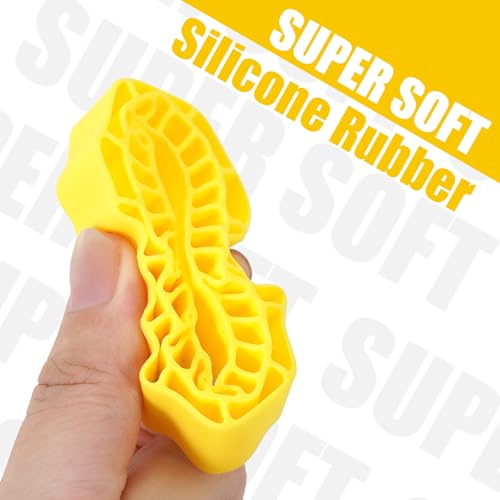 INJORA 4-Pack Yellow Silicone Rubber Tire Inserts for 64×24mm RC Tires (Super Soft)