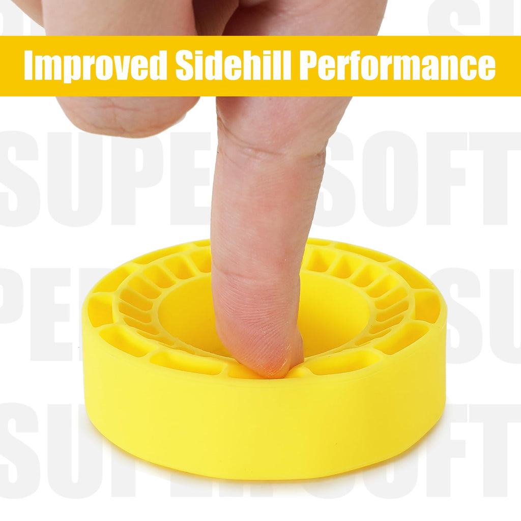INJORA 4-Pack Yellow Silicone Rubber Tire Inserts for 64×24mm RC Tires (Super Soft)