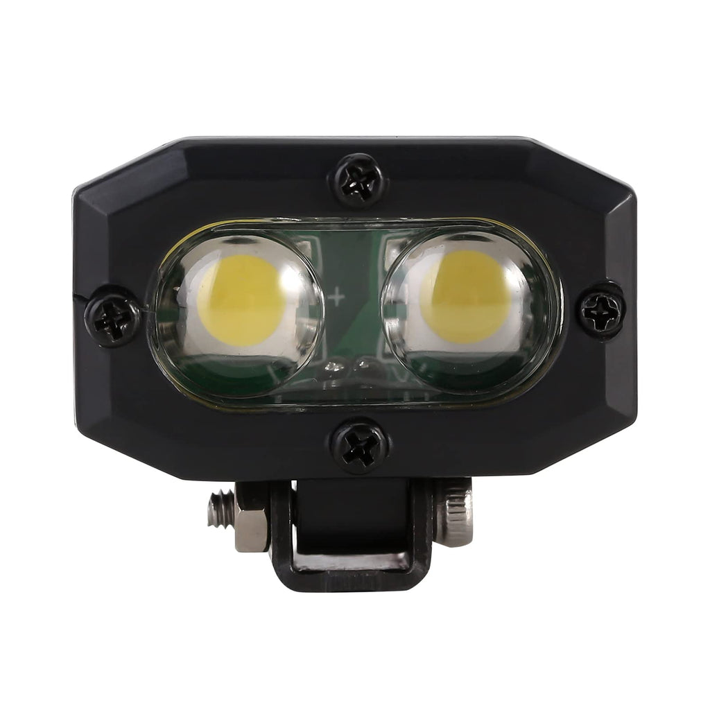 INJORA 4-Piece LED Headlight Set for 1/10 RC Crawlers – White, High-Brightness with Adjustable Brackets