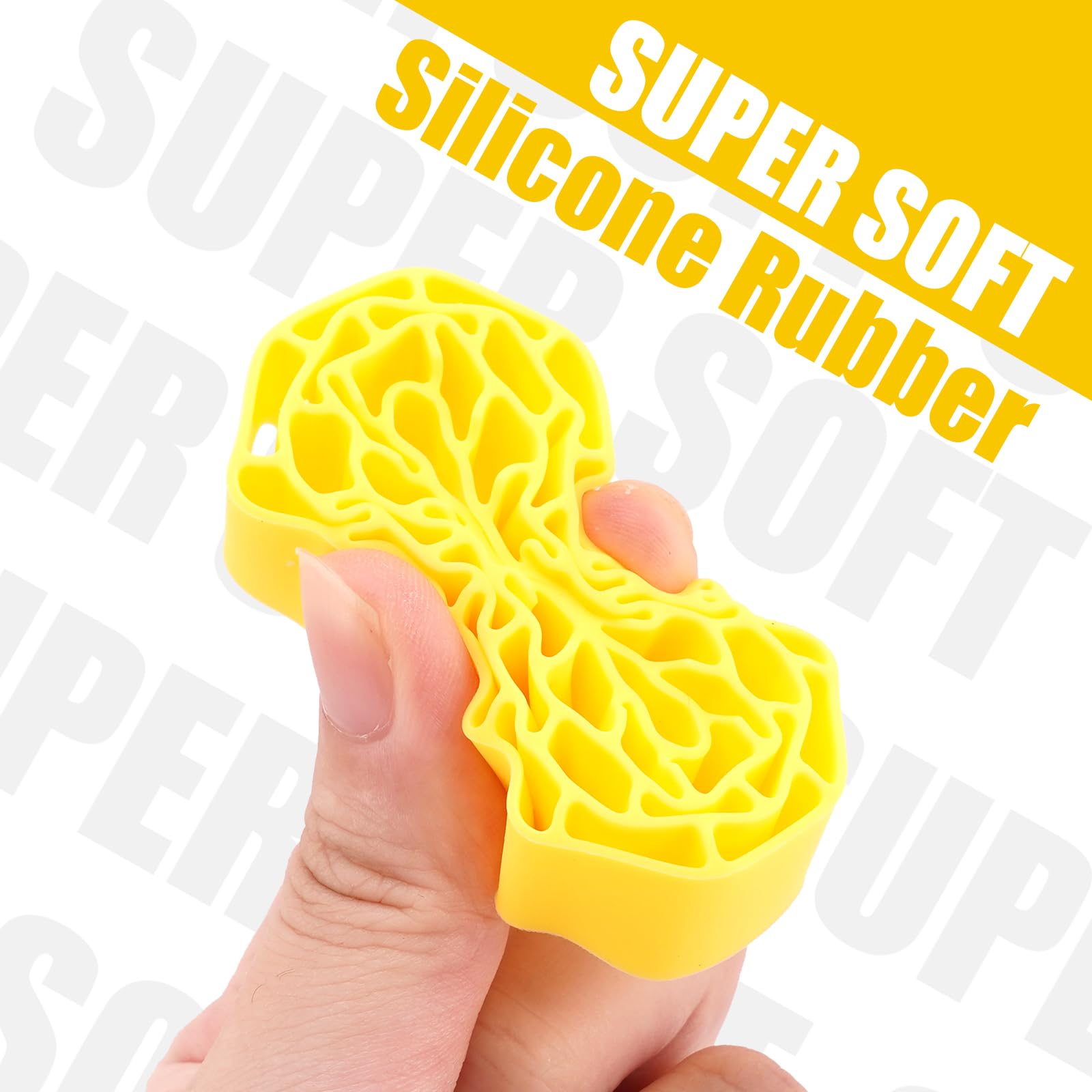 INJORA 4pcs Silicone Rubber Tire Inserts for 61-64mm x 20-22mm 1.0" Tires (Yellow)