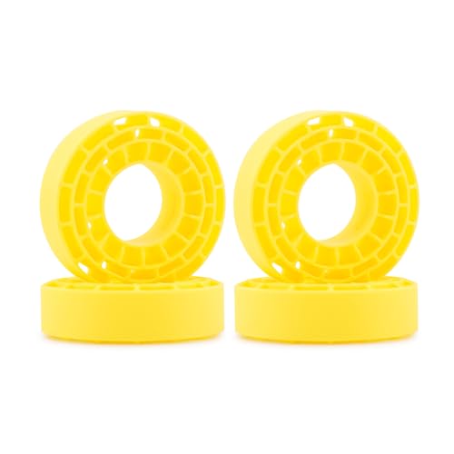 INJORA 4pcs Silicone Rubber Tire Inserts for 61-64mm x 20-22mm 1.0" Tires (Yellow)