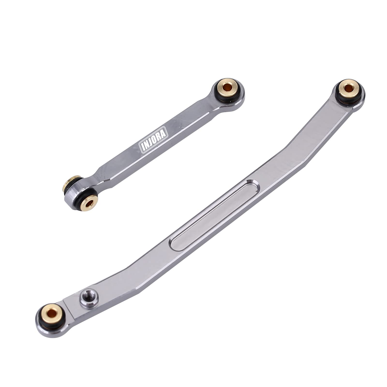 INJORA Aluminum Steering Rod Tie Links for 1/24 SCX24 Crawler – Grey, CNC Precision