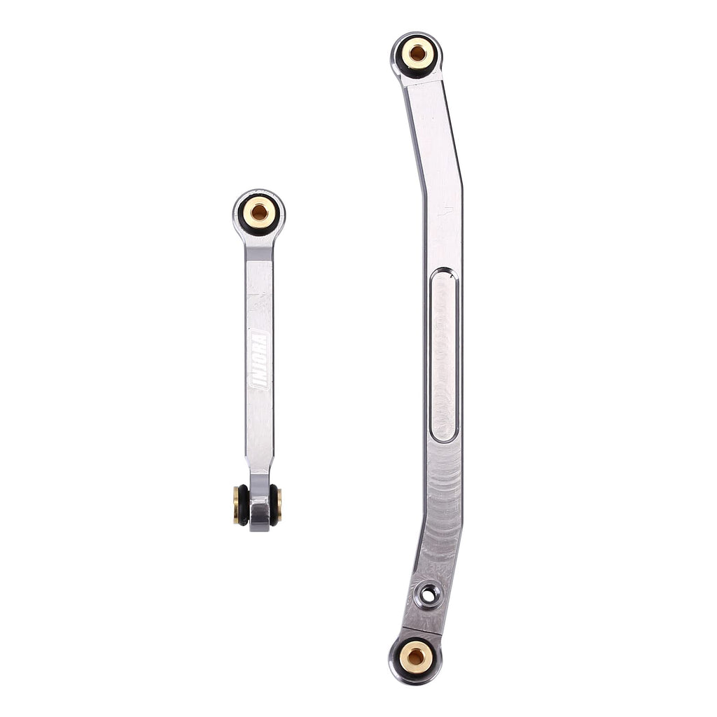 INJORA Aluminum Steering Rod Tie Links for 1/24 SCX24 Crawler – Grey, CNC Precision