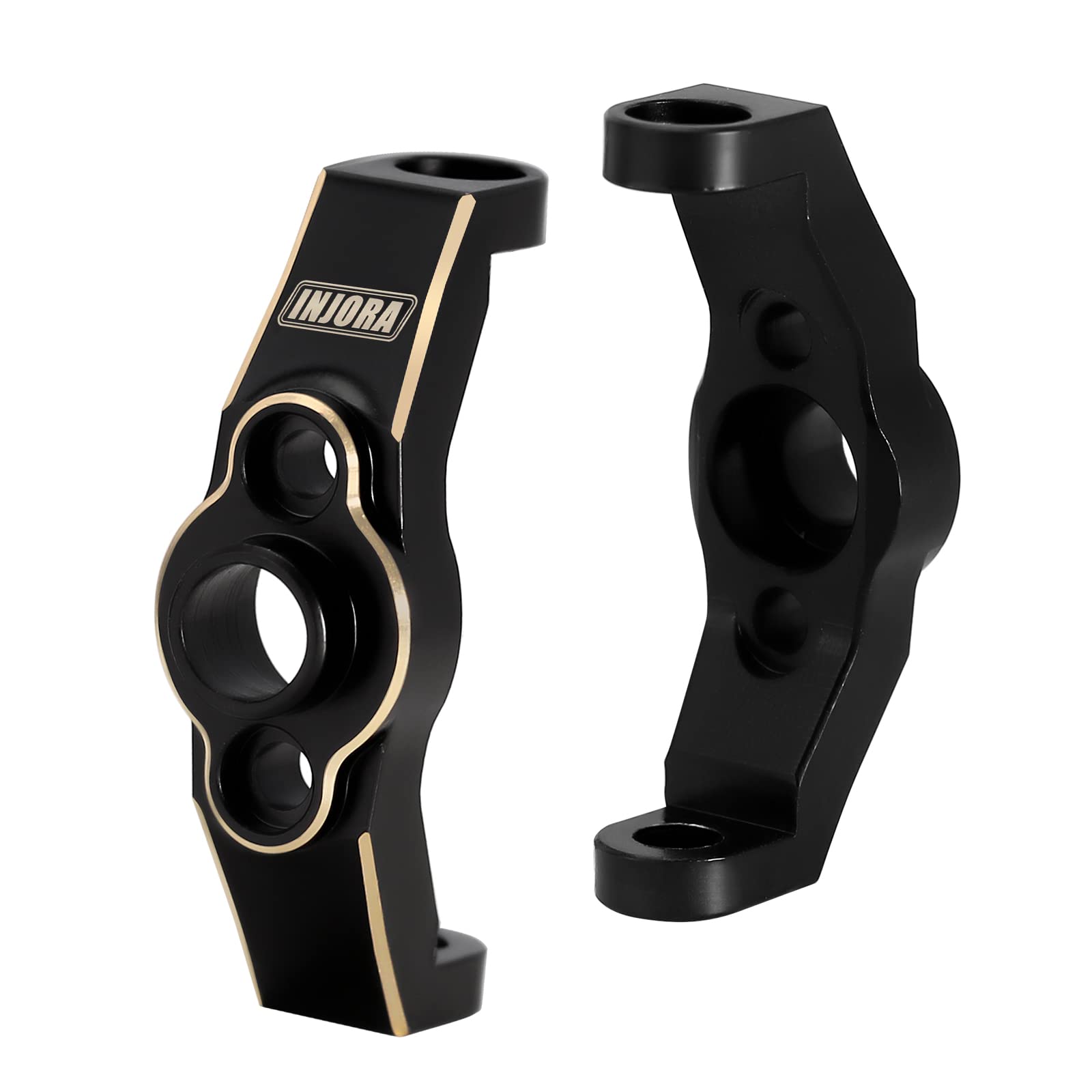 INJORA Black Brass Caster Blocks C-Hubs 4g Front Axle Upgrade for TRX4M 1/18 RC Crawler