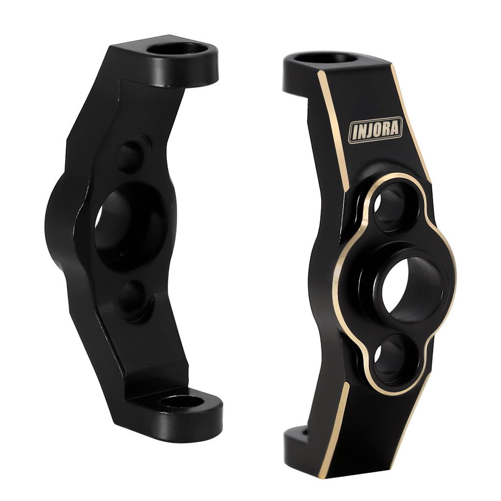INJORA Black Brass Caster Blocks C-Hubs 4g Front Axle Upgrade for TRX4M 1/18 RC Crawler